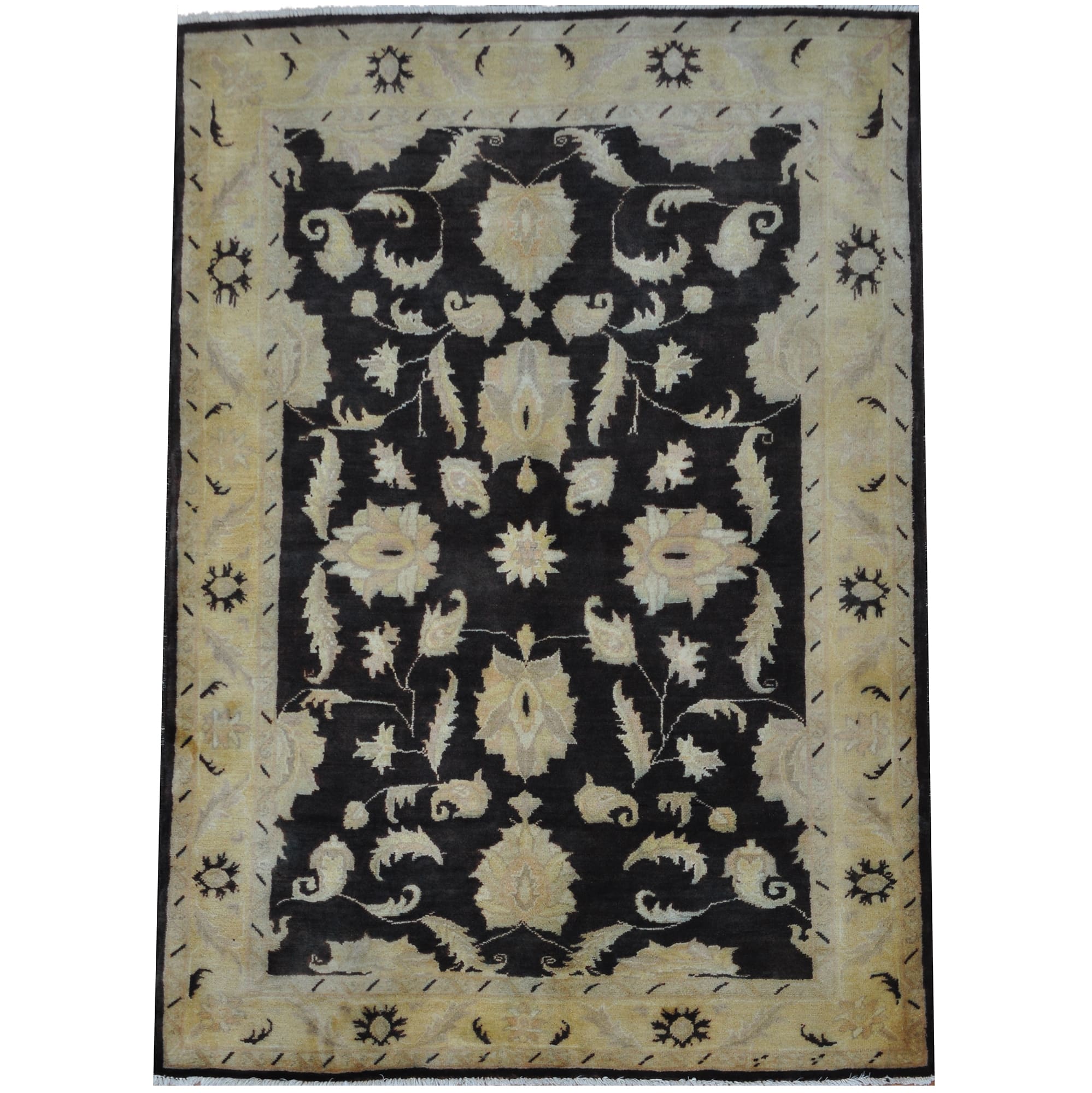 Afghan Hand-knotted Oushak Wool Rug (4' x 6')
