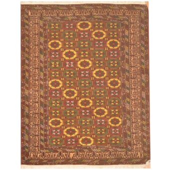 Persian Hand-knotted Antique 1960's Kurdish Wool Rug (4'2 x 5'2)