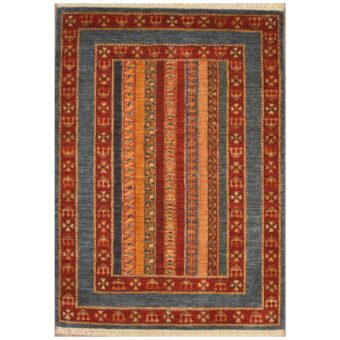 Afghan Hand-Knotted Khorjeen Kazak Wool Rug (2'9 x 3'10)