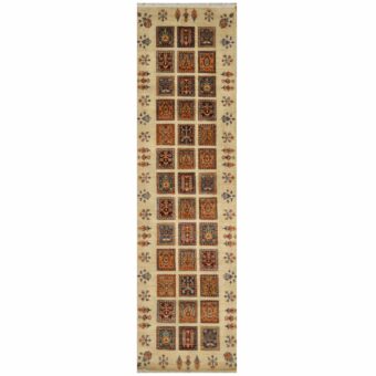 Afghan Hand-Knotted Khorjeen Kazak Wool Runner (2'8 x 9'5)