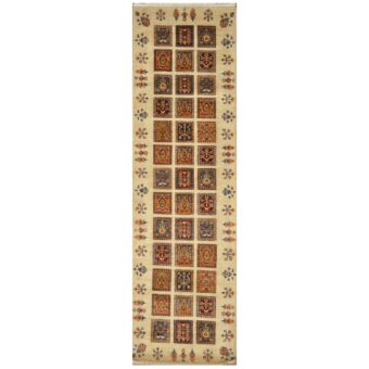 Afghan Hand-Knotted Khorjeen Kazak Wool Runner (2'9 x 9'5)