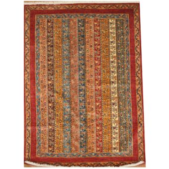Afghan Hand-Knotted Khorjeen Kazak Wool Rug (5'9 x 8')