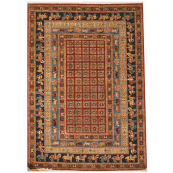 Afghan Hand-Knotted Khorjeen Kazak Wool Rug (5'9 x 8'2)