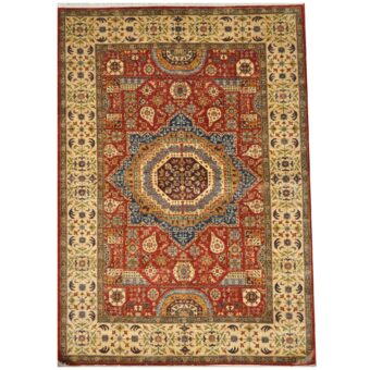 Afghan Hand-Knotted Khorjeen Kazak Wool Rug (5'8 x 8'1)
