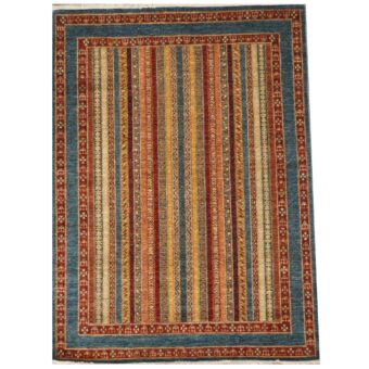 Afghan Hand-Knotted Khorjeen Kazak Wool Rug (5'6 x 7'6)