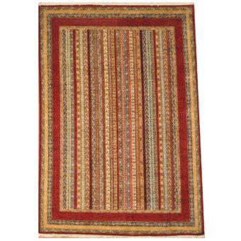 Afghan Hand-Knotted Khorjeen Kazak Wool Rug (6'10 x 9'9)