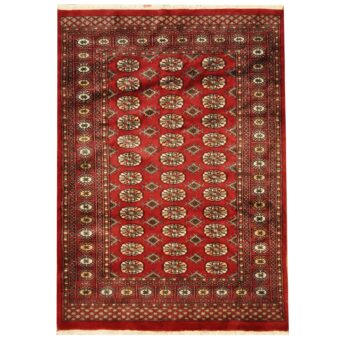 Pakistani Hand-Knotted Bokhara Wool Rug (4'7 x 6'5)