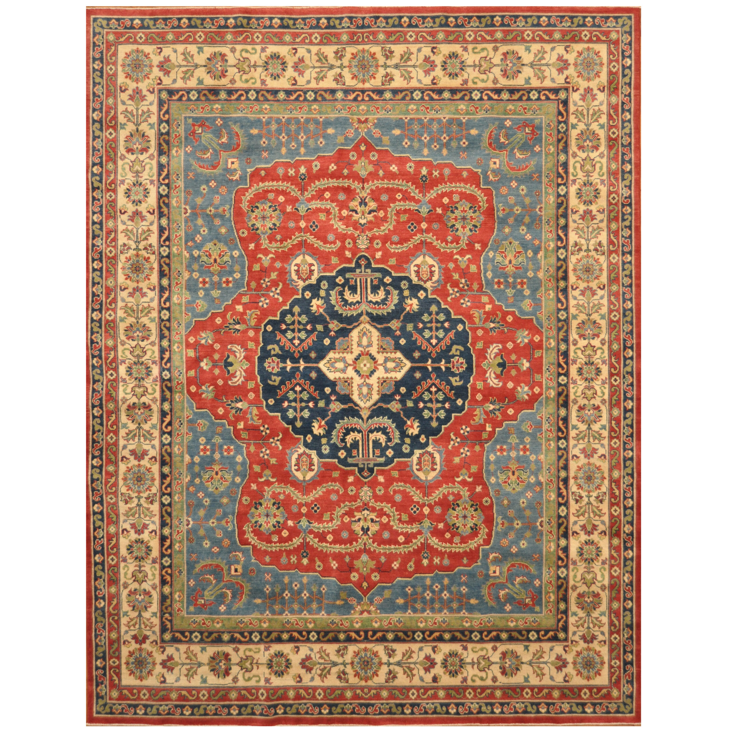 Afghan Hand-knotted Tribal Kazak Wool Rug (9'3 x 11'10)