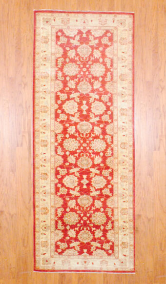 Afghan Hand-knotted Vegetable Dye Oushak (4'1 x 10'6)