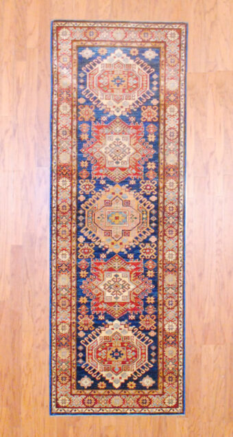 Afghan Hand-knotted Kazak (2'8 x 8'3)