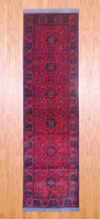 Afghan Hand-knotted Khal Mohammadi (2'8 x 9'5)