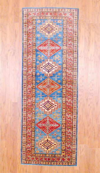 Afghan Hand-knotted Kazak (2'9 x 7'8)