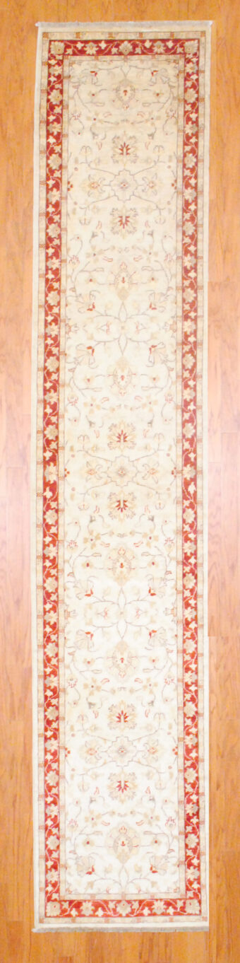 Afghan Hand-knotted Fine Vegetable Dye (2'8 x 14'4)
