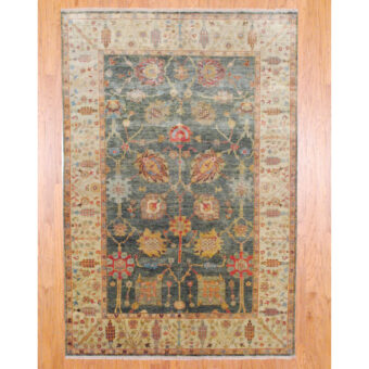 Indo Hand-knotted Vegetable Dye (6' x 8' )