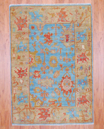 Indo Hand-knotted Oushak (4'1 x 6')