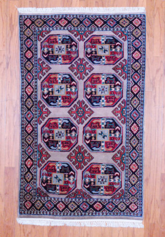 Indo Hand-knotted Turkoman (2'11 x 4'11)