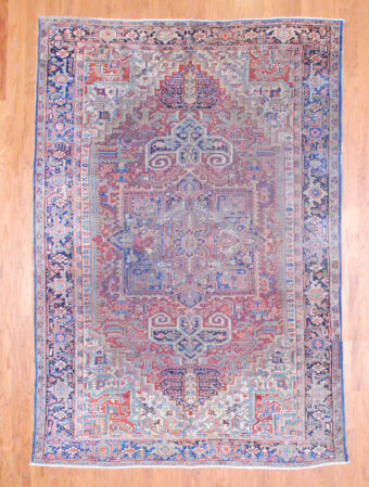 1920's Antique Persian Hand-knotted (Repaired) Heriz (8'3 x 11'9)