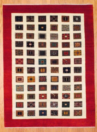 Indo Hand-knotted Fine Gabbeh (5'8 x 7'7)