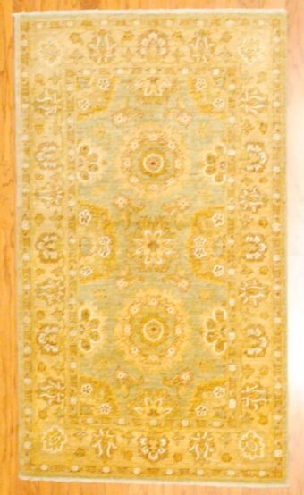 Afghan Hand-knotted Vegetable Dye Oushak (3' x 5'2)