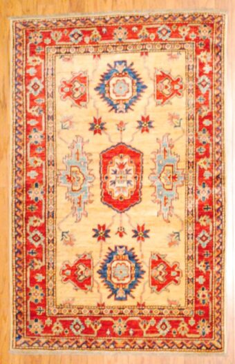 Afghan Hand-knotted Shirwan Kazak (3'4 x 5'3)