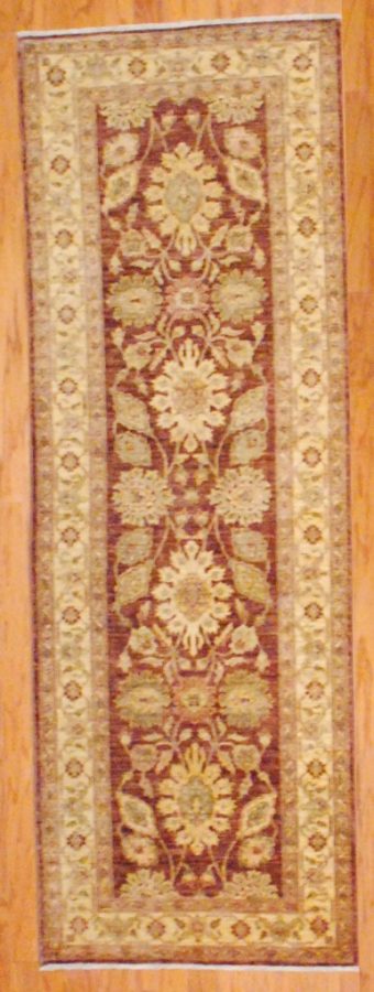 Afghan Hand-knotted Vegetable Dye Oushak (2'9 x 7'8)