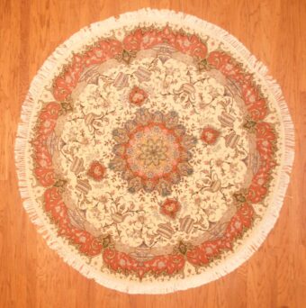 Persian Hand-knotted Fine Tabriz (6'7 x 6'7)