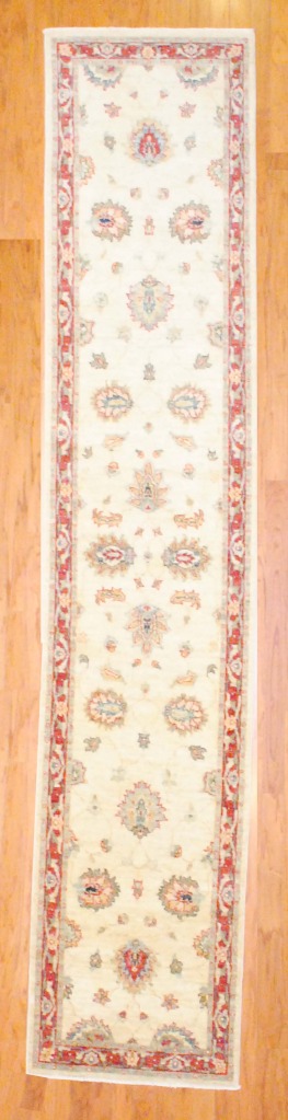 Afghan Hand-knotted Vegetable Dye Oushak (2'8 x 13'1)