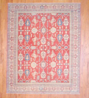 Afghan Hand-knotted Kazak (9'8 x 12'1)