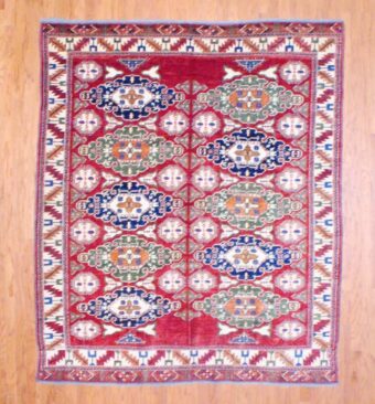 Afghan Hand-knotted Kazak (7'6 x 8'9)