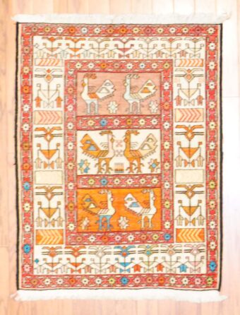 Persian Hand-knotted Soumak (2'6 x 3'3)