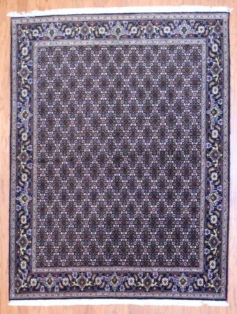 Persian Hand-knotted Fish Design Tabriz (5' x 6'8)