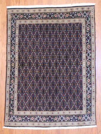 Persian Hand-knotted Fish Design Tabriz (5' x 7')
