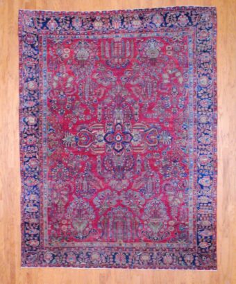 Antique Persian Hand-knotted Sarouk (8'6 x 11'2)