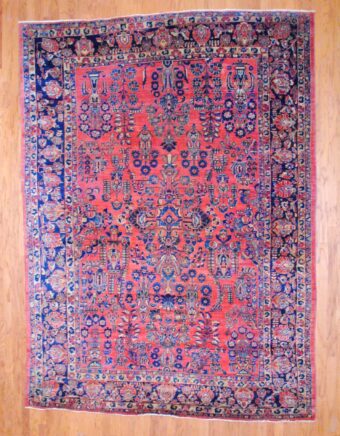 Antique Persian Hand-knotted Sarouk (8'10 x 12')