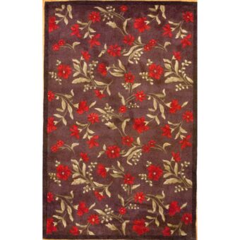 Asian Hand-tufted Wool Rug (4'9 x 7'7)