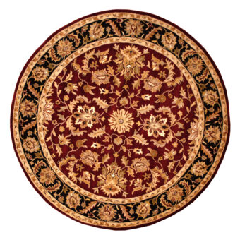 Indo Hand-tufted Mahal Red Wool Rug (8' x 8' Round)