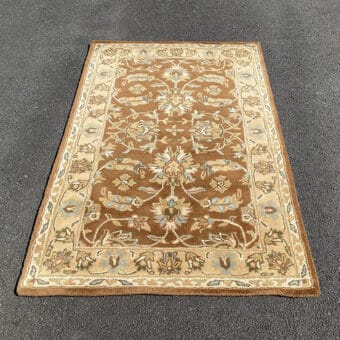 Indo Hand-tufted Mahal Brown Wool Rug (3'3 x 5'3)