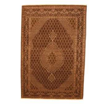 Persian Hand-knotted Tabriz Fish Silk Rug 7' x 10'1)