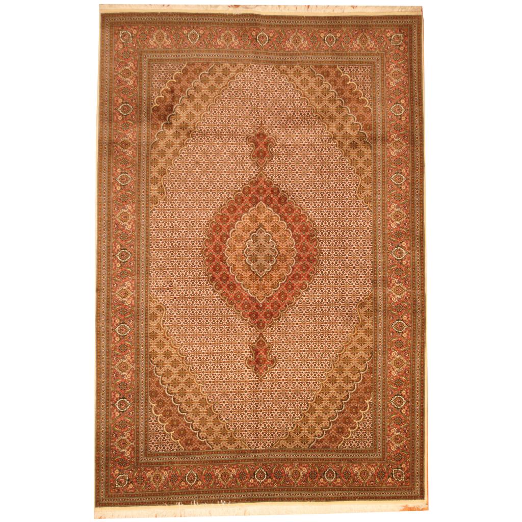 Persian Hand-knotted Fish Tabriz (6'8 x 10')