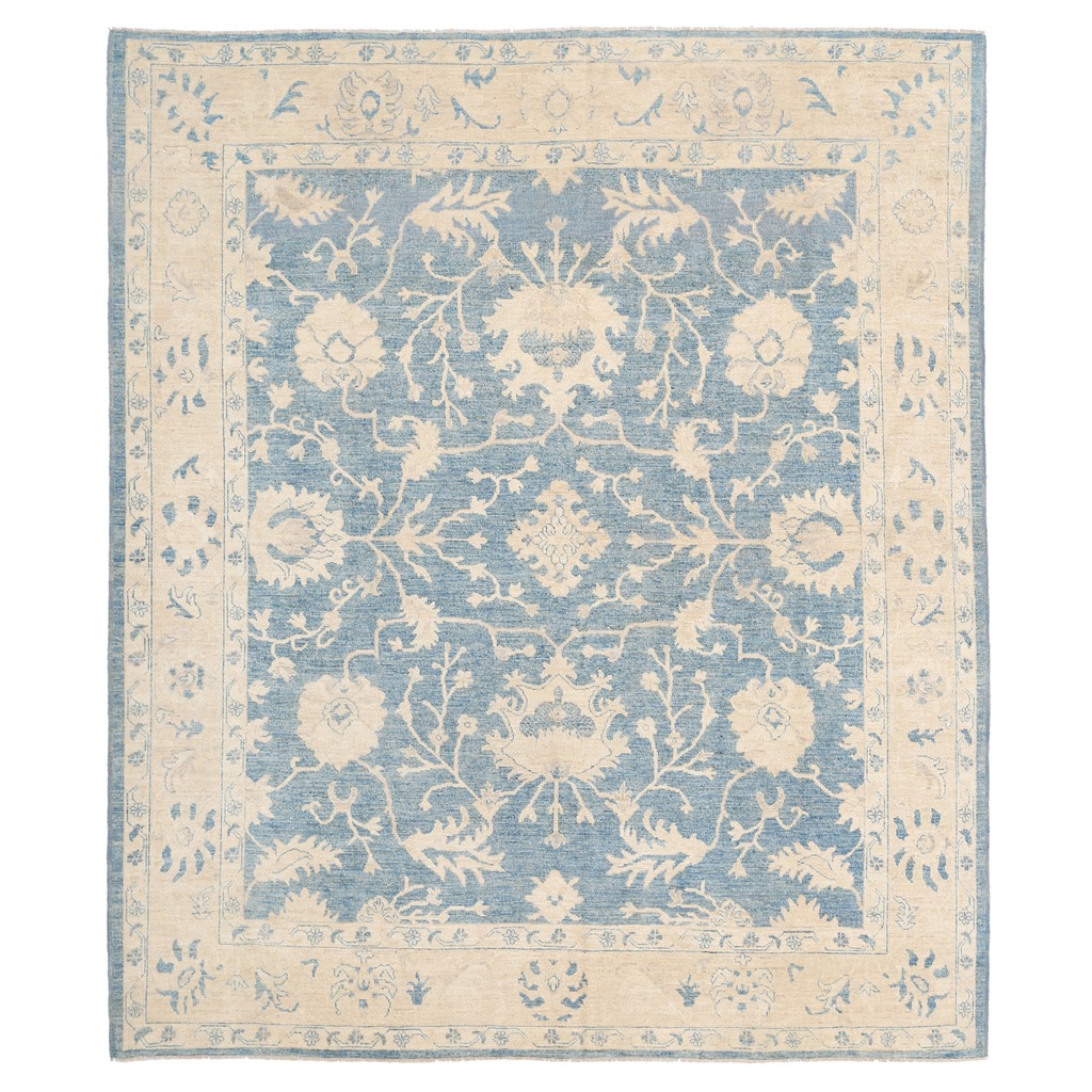 Afghan Hand-knotted Vegetable Dye Oushak Wool Rug (7'10 x 9')