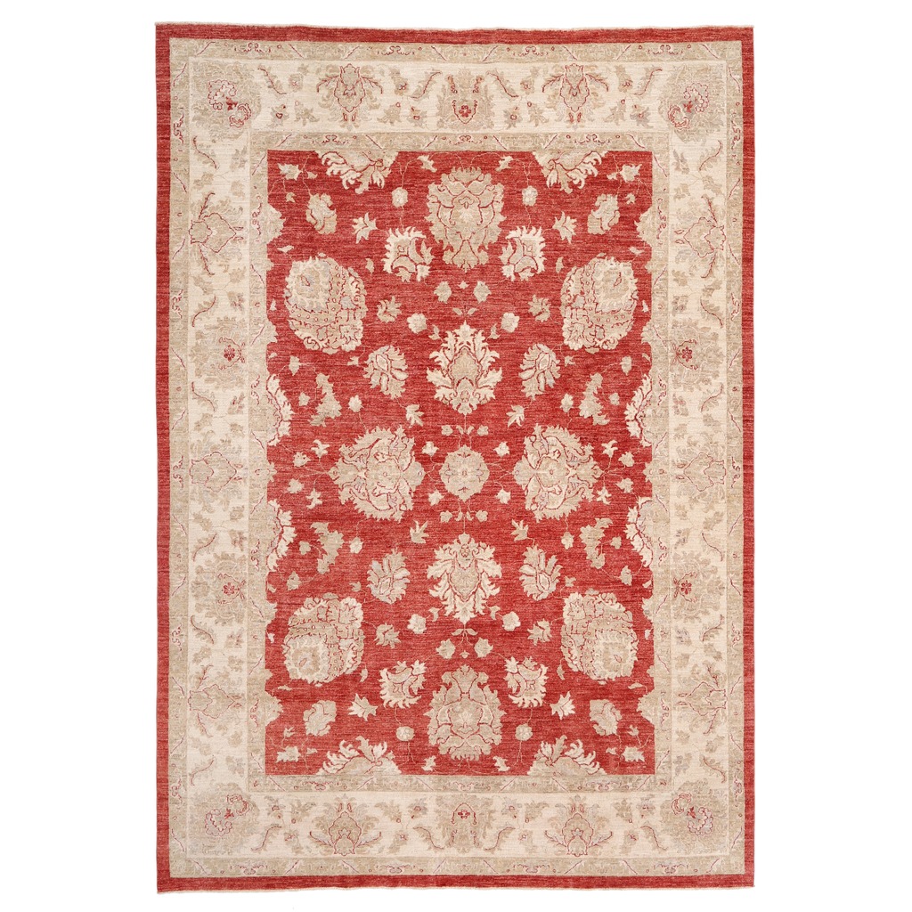 Afghan Hand-knotted Vegetable Dye Oushak Wool Rug (8'1 x 11'6)