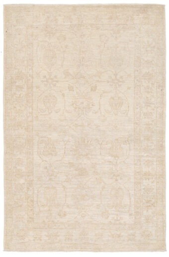 Afghan Hand-knotted Vegetable Dye Khotan Wool Rug (4' x 6'1)