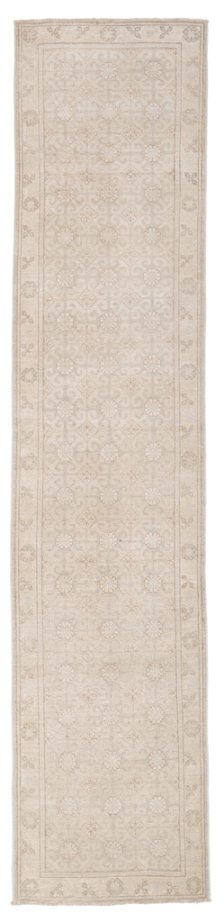 Afghan Hand-knotted Vegetable Dye Khotan Wool Rug (2'8 x 11'8)
