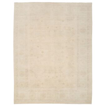 Afghan Hand-knotted Vegetable Dye Fine Oushak Wool Rug (9'3 x 12'3)