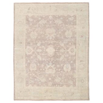 Afghan Hand-knotted Vegetable Dye Fine Oushak Wool Rug (7'6 x 9'8)