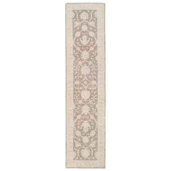Afghan Hand-knotted Vegetable Dye Oushak Wool Runner (2'9 x 11'4)