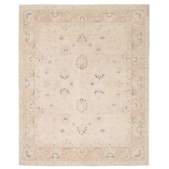 Afghan Hand-knotted Vegetable Dye Fine Oushak Wool Rug (8' x 9'8)