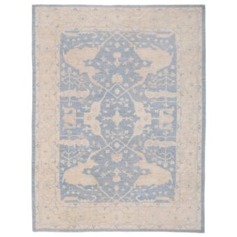 Afghan Hand-knotted Vegetable Dye Fine Ziegler Wool Rug (8'8 x 11'8)