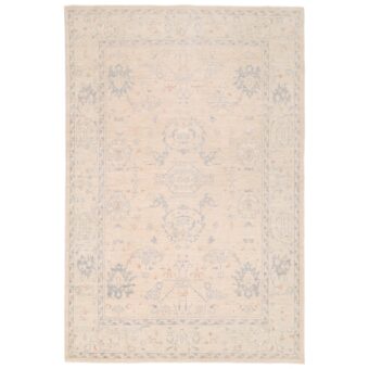 Afghan Hand-knotted Vegetable Dye Fine Oushak Wool Rug (6' x 8'10)