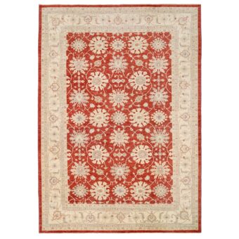 Afghan Hand-knotted Vegetable Dye Fine Oushak Wool Rug (8'1 x 11'1)